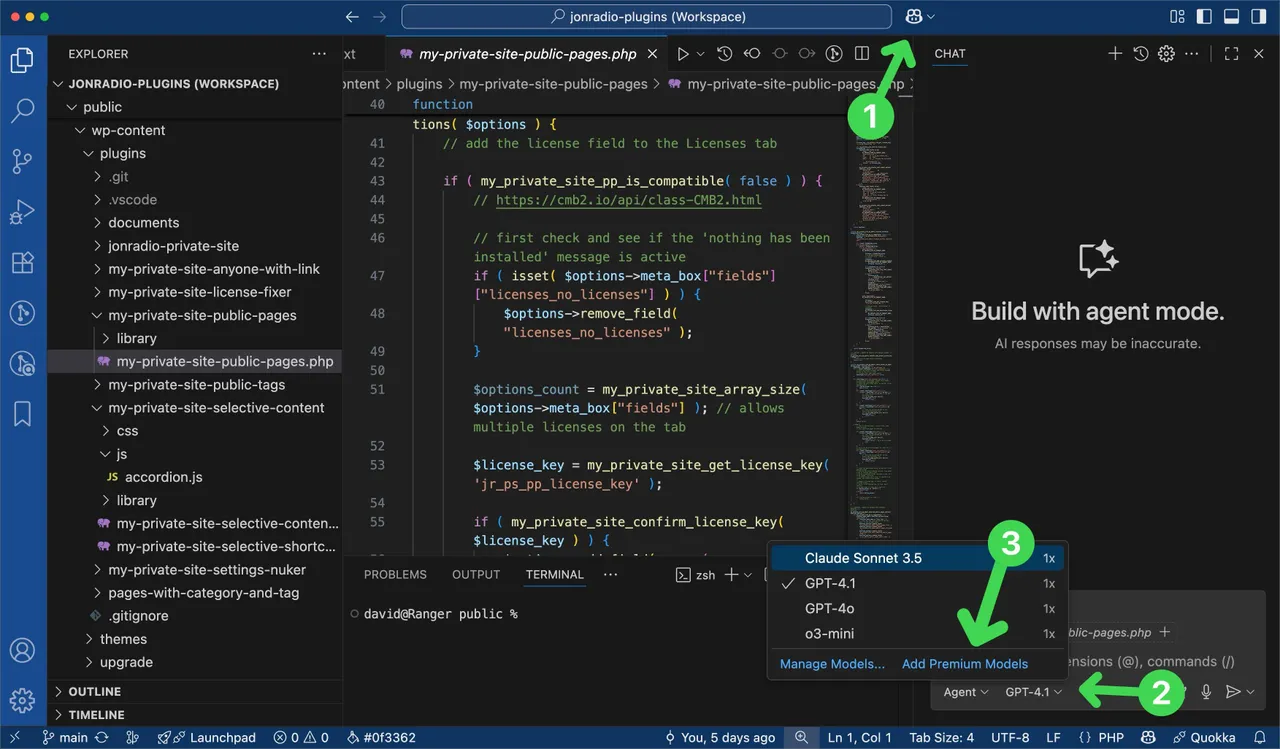مرحله اول: فعال‌سازی GitHub Copilot Pro