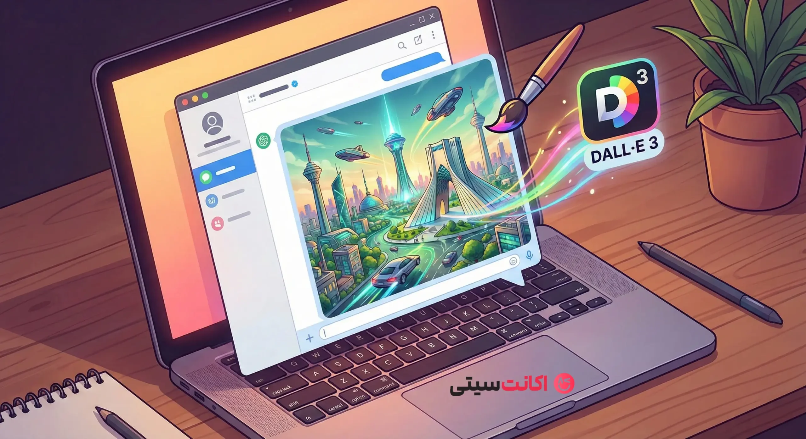 قابلیت ساخت عکس با دال ای ۳ در اکانت پلاس